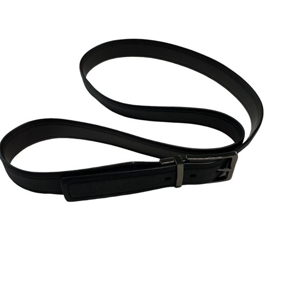 Full Grain Cowhide Leather Belt Men's Black Reversible 48 Inches - Picture 8 of 11